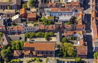 Aerial view, Biserica Greco-Catolica Sf. Ioan Casian, Münster, Münsterland, North Rhine-Westphalia,