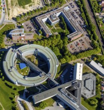 Aerial view, German Pension Insurance Westphalia, Münster, Münsterland, North Rhine-Westphalia,