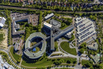 Aerial view, German Pension Insurance Westphalia, Münster, Münsterland, North Rhine-Westphalia,