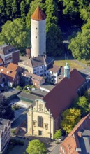 Aerial photo, Protestant University Church, Buddenturm, Münster, Münsterland, North