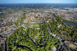 Aerial view, Old Town, Promenadenring, St Paul's Cathedral, Cathedral SquarePaulus-Dom, Domplatz,