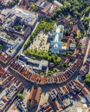 Aerial view, Old Town, St Paul's CathedralSt Paul's Cathedral, Cathedral Square, Catholic St.