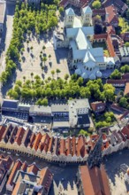 Aerial view, Old Town, St Paul's CathedralSt. Paul's Cathedral, cathedral square, Prinzipalmarkt,