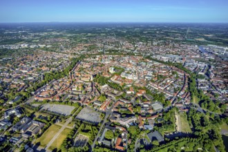 Aerial view, Old Town, Promenadenring, Cathedral St. Paul's Cathedral, Cathedral Square, Catholic