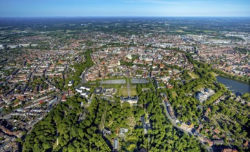 Aerial view, Old Town, Promenadenring, St Paul's Cathedral, Cathedral SquarePaulus-Dom, Domplatz,