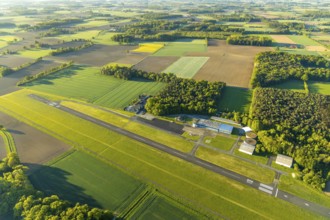 Aerial photo, Münster-Telgte airfield, Telgte, Warendorf district, Münsterland, North