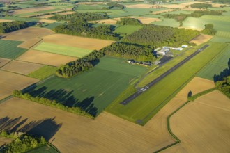 Aerial photo, Münster-Telgte airfield, Telgte, Warendorf district, Münsterland, North