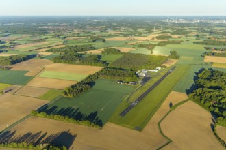 Aerial photo, Münster-Telgte airfield, Telgte, Warendorf district, Münsterland, North