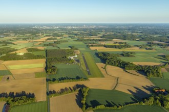 Aerial photo, Münster-Telgte airfield, Telgte, Warendorf district, Münsterland, North