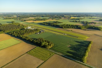Aerial photo, Münster-Telgte airfield, Telgte, Warendorf district, Münsterland, North
