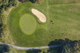 Aerial view, golf course, Golfclub Stahlberg im Lippetal e.V., Ebbeckeweg, Lippborg, Lippetal,