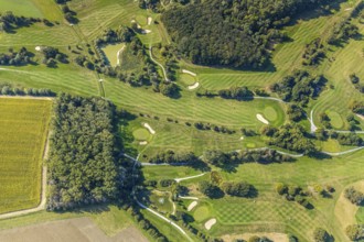 Aerial view, golf course, Golfclub Stahlberg im Lippetal e.V., Ebbeckeweg, Lippborg, Lippetal,