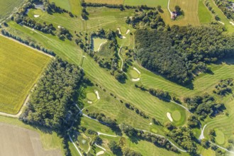 Aerial view, golf course, Golfclub Stahlberg im Lippetal e.V., Ebbeckeweg, Lippborg, Lippetal,