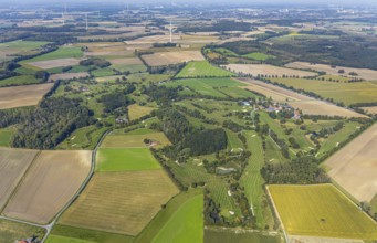 Aerial view, golf course, Golfclub Stahlberg im Lippetal e.V., Ebbeckeweg, Lippborg, Lippetal,