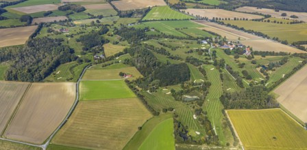 Aerial view, golf course, Golfclub Stahlberg im Lippetal e.V., Ebbeckeweg, Lippborg, Lippetal,