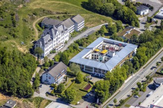 Aerial view, Caritas retirement home and nursing home St. Franziskus-Haus, Trockenbrück,