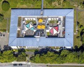 Aerial view, Caritas retirement home and nursing home St. Franziskus-Haus, Trockenbrück,