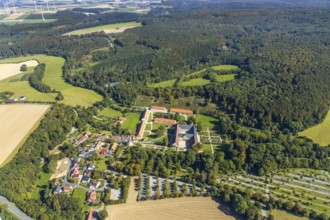 Aerial view, Dalheim Monastery, LWL-Landesmuseum für Klosterkultur, Dalheim, Lichtenau,