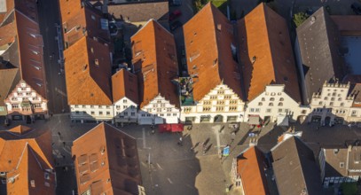Aerial view, old town, market place, Lemgo, East Westphalia-Lippe, OWL, North Rhine-Westphalia,