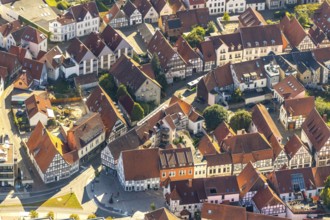 Aerial view, old town, Ostertor, Lemgo, Ostwestfalen-Lippe, OWL, North Rhine-Westphalia, Germany,
