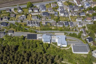 Aerial photo, Berufskolleg des Kreises Olpe, Altenhundem, Lennestadt, Sauerland, North