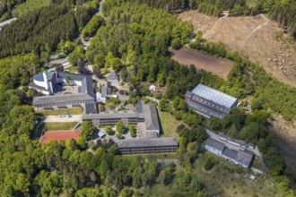 Aerial photo, Private Gymnasium Maria Königin, Jugendhof Pallotti Lennestadt, Mission House,