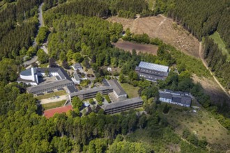 Aerial photo, Private Gymnasium Maria Königin, Jugendhof Pallotti Lennestadt, Mission House,