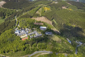 Aerial photo, Private Gymnasium Maria Königin, Jugendhof Pallotti Lennestadt, Mission House,