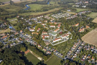 Aerial view, LWL Centre for Forensic Psychiatry Lippstadt, Eickelborn, Lippstadt, Soest district,