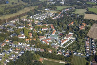 Aerial view, LWL Centre for Forensic Psychiatry Lippstadt, Eickelborn, Lippstadt, Soest district,