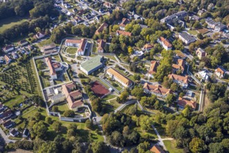 Aerial view, LWL Centre for Forensic Psychiatry Lippstadt, Eickelborn, Lippstadt, Soest district,