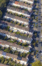Aerial view, terraced housing estate Mercklinghausstraße, Lippstadt, Kreis Soest, North