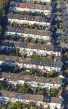 Aerial view, terraced housing estate Mercklinghausstraße, Lippstadt, Kreis Soest, North
