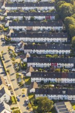 Aerial view, terraced housing estate Mercklinghausstraße, Lippstadt, Kreis Soest, North