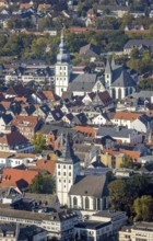 Aerial view, Old Town, evang. Große Marienkirche, Rathausstraße, Jakobikirche, Lange Straße,