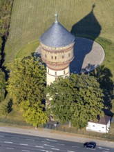 Aerial view, water tower Lippstadt, Lippstadt, district Soest, North Rhine-Westphalia, Germany,