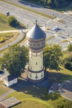 Aerial view, water tower Lippstadt, Lippstadt, district Soest, North Rhine-Westphalia, Germany,