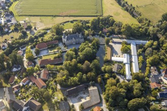 Aerial view, Gymnasium Schloss Overhagen, Overhagen, Lippstadt, Kreis Soest, North