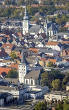Aerial view, Old Town, evang. Große Marienkirche, Rathausstraße, Jakobikirche, Lange Straße,