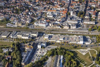 Aerial view, aerial view Lippstadt south, main station, Konrad-Adenauer-Ring, Lippstadt, district