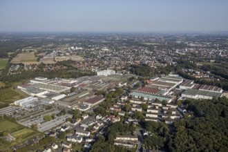 Aerial view, Beckumer Straße industrial estate, thyssenkrupp rothe erde Germany, Hella GmbH,