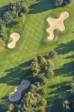 Aerial view, golf course, GolfClub Lippstadt, Lippstadt, Kreis Soest, North Rhine-Westphalia,