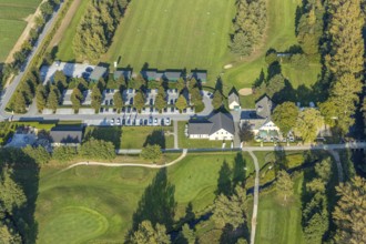 Aerial view, golf course, GolfClub Lippstadt, driving range, Lippstadt, Kreis Soest, North
