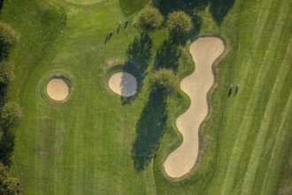 Aerial view, golf course, GolfClub Lippstadt, Lippstadt, Kreis Soest, North Rhine-Westphalia,