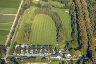Aerial view, golf course, GolfClub Lippstadt, driving range, Lippstadt, Kreis Soest, North