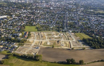 Aerial view, construction site, construction area Auf dem Rode, Kernstadt Nord, Lippstadt, Kreis