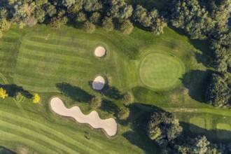 Aerial view, golf course, GolfClub Lippstadt, Lippstadt, Kreis Soest, North Rhine-Westphalia,