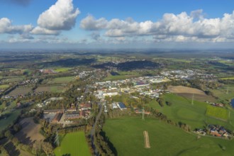 Aerial view, commercial area Heetwinkel, former roof tile factory Idunahall AG, Alte Poststraße,