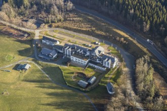 Aerial photo, Hotel Rimberg, Osterwald, Schmallenberg, Sauerland, North Rhine-Westphalia, Germany,