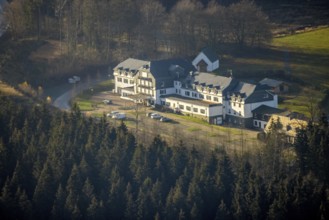 Aerial photo, Hotel Rimberg, Osterwald, Schmallenberg, Sauerland, North Rhine-Westphalia, Germany,